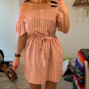 Pink striped dress